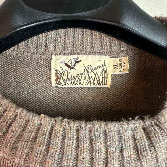 Outward Bound Men’s Knitted Long Sleeve Tan Sweater Sz XL - Picture 2 of 4